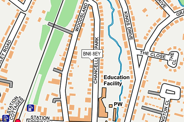 BN6 8EY map - OS OpenMap – Local (Ordnance Survey)