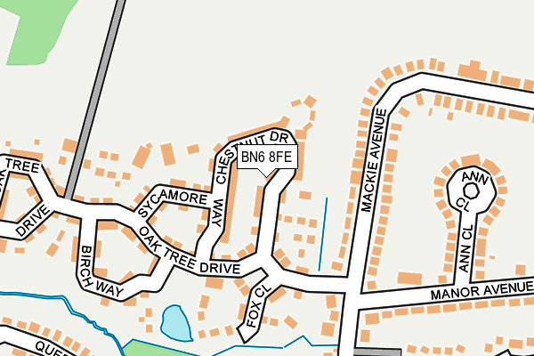 BN6 8FE map - OS OpenMap – Local (Ordnance Survey)
