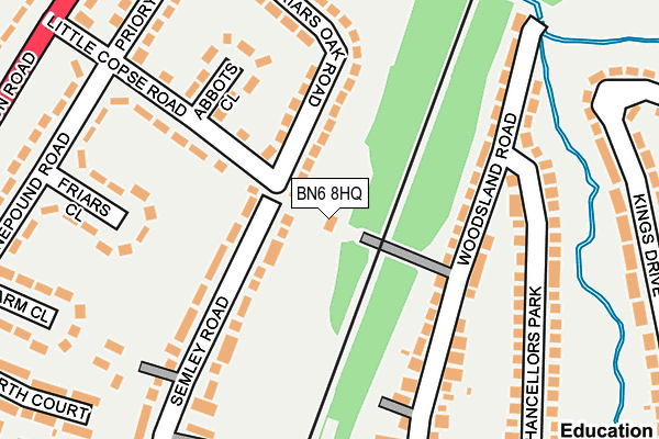 BN6 8HQ map - OS OpenMap – Local (Ordnance Survey)