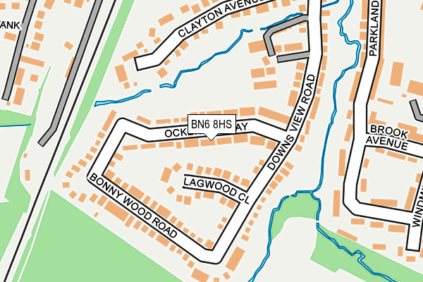 BN6 8HS map - OS OpenMap – Local (Ordnance Survey)