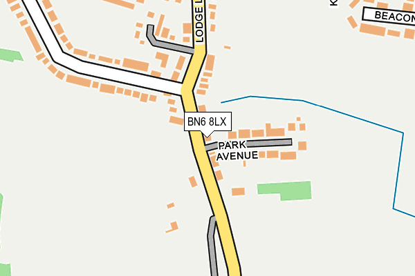 BN6 8LX map - OS OpenMap – Local (Ordnance Survey)