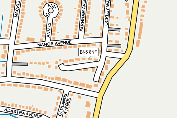 BN6 8NF map - OS OpenMap – Local (Ordnance Survey)