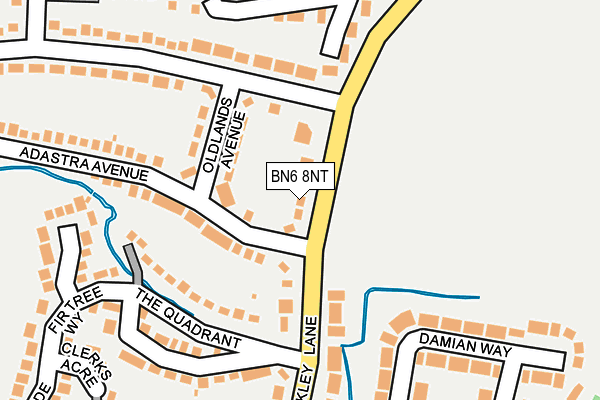 BN6 8NT map - OS OpenMap – Local (Ordnance Survey)