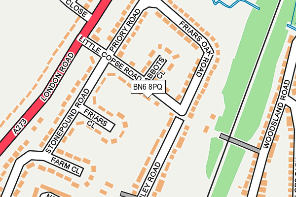 BN6 8PQ map - OS OpenMap – Local (Ordnance Survey)