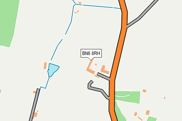 BN6 8RH map - OS OpenMap – Local (Ordnance Survey)