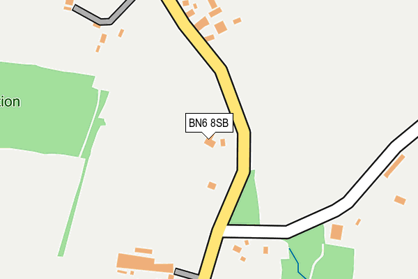 BN6 8SB map - OS OpenMap – Local (Ordnance Survey)