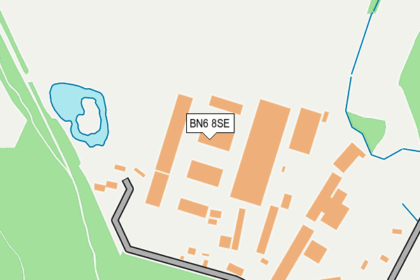 BN6 8SE map - OS OpenMap – Local (Ordnance Survey)