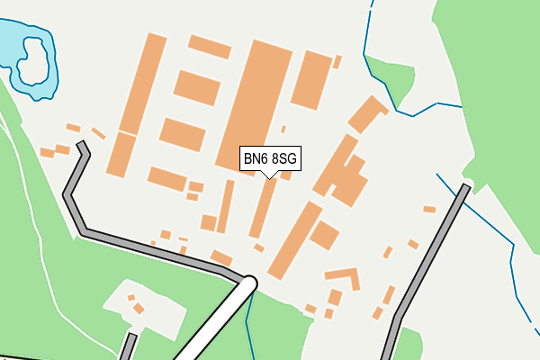 BN6 8SG map - OS OpenMap – Local (Ordnance Survey)