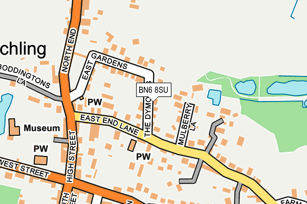 BN6 8SU map - OS OpenMap – Local (Ordnance Survey)