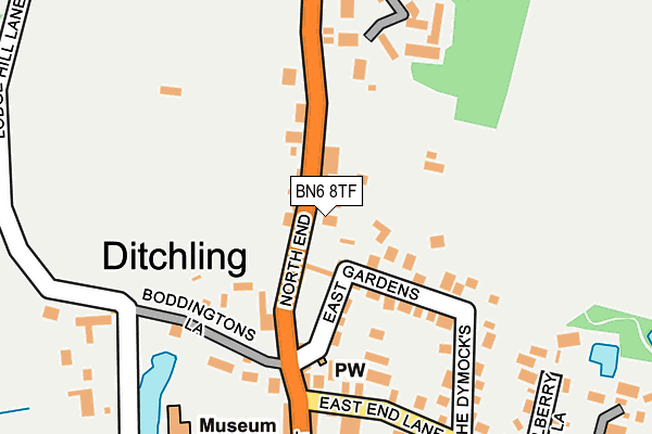 BN6 8TF map - OS OpenMap – Local (Ordnance Survey)