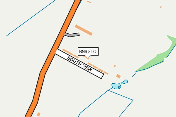 BN6 8TQ map - OS OpenMap – Local (Ordnance Survey)