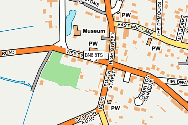 BN6 8TS map - OS OpenMap – Local (Ordnance Survey)