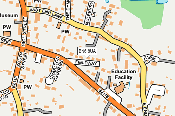 BN6 8UA map - OS OpenMap – Local (Ordnance Survey)
