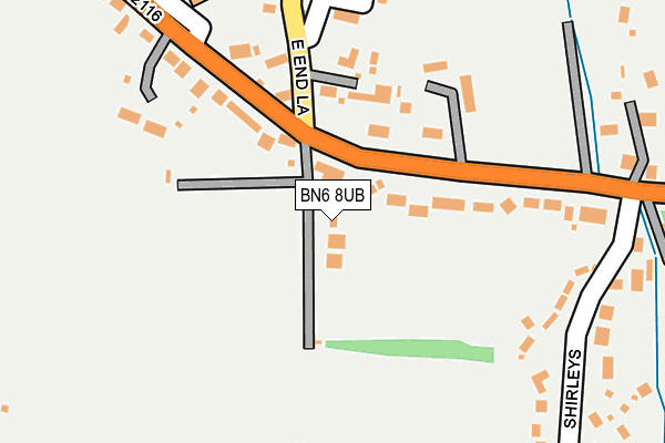 BN6 8UB map - OS OpenMap – Local (Ordnance Survey)