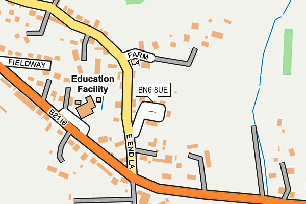 BN6 8UE map - OS OpenMap – Local (Ordnance Survey)