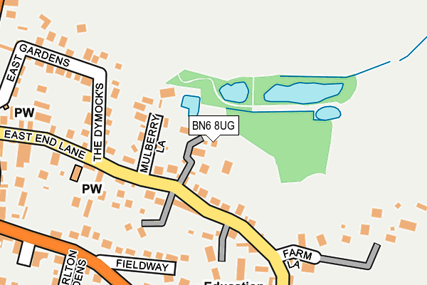 BN6 8UG map - OS OpenMap – Local (Ordnance Survey)