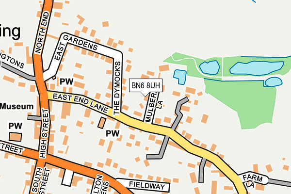 BN6 8UH map - OS OpenMap – Local (Ordnance Survey)