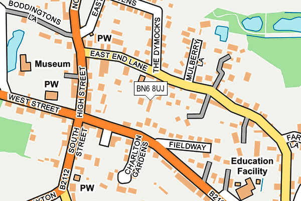 BN6 8UJ map - OS OpenMap – Local (Ordnance Survey)