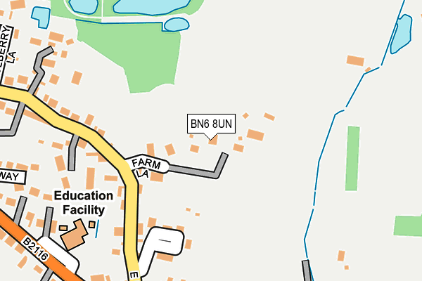 BN6 8UN map - OS OpenMap – Local (Ordnance Survey)