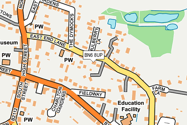 BN6 8UP map - OS OpenMap – Local (Ordnance Survey)