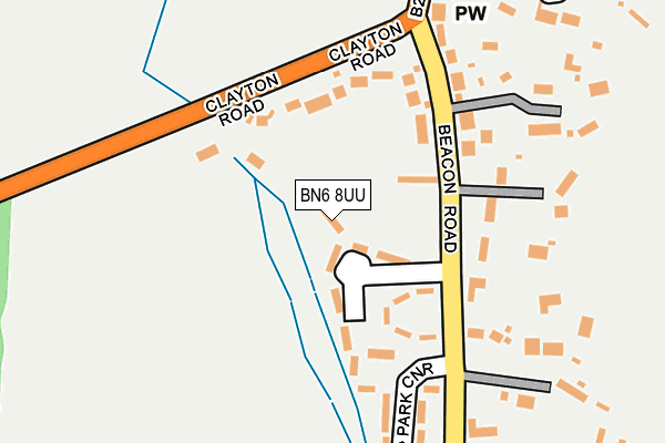 BN6 8UU map - OS OpenMap – Local (Ordnance Survey)