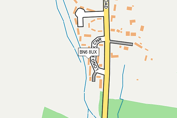 BN6 8UX map - OS OpenMap – Local (Ordnance Survey)