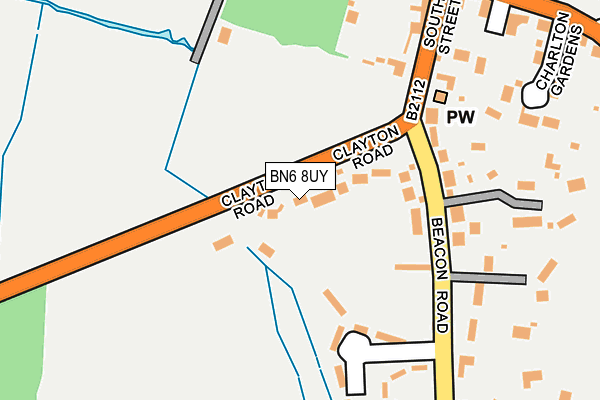BN6 8UY map - OS OpenMap – Local (Ordnance Survey)