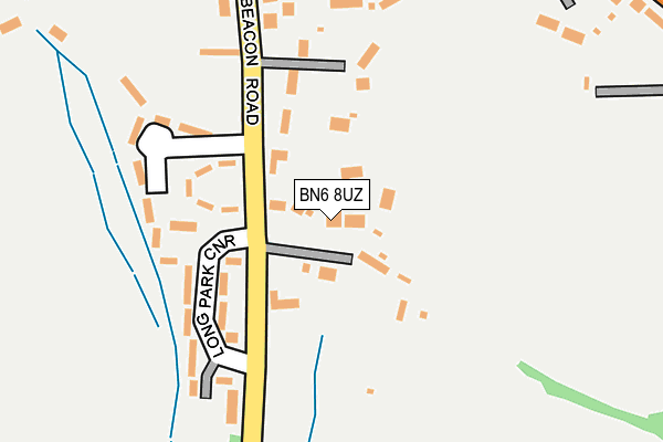 BN6 8UZ map - OS OpenMap – Local (Ordnance Survey)