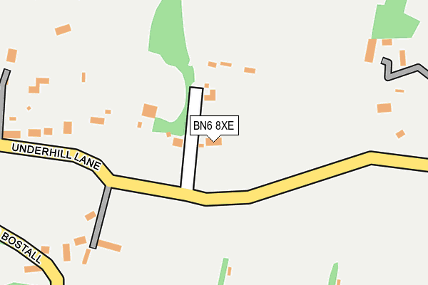 BN6 8XE map - OS OpenMap – Local (Ordnance Survey)