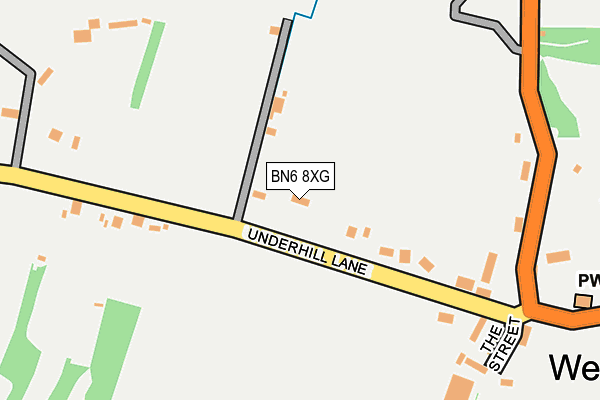 BN6 8XG map - OS OpenMap – Local (Ordnance Survey)