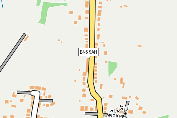 BN6 9AH map - OS OpenMap – Local (Ordnance Survey)