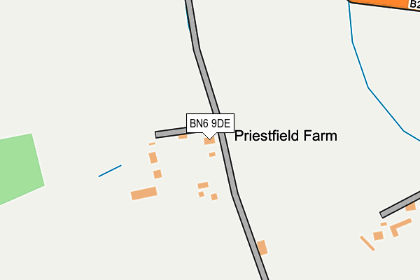 BN6 9DE map - OS OpenMap – Local (Ordnance Survey)