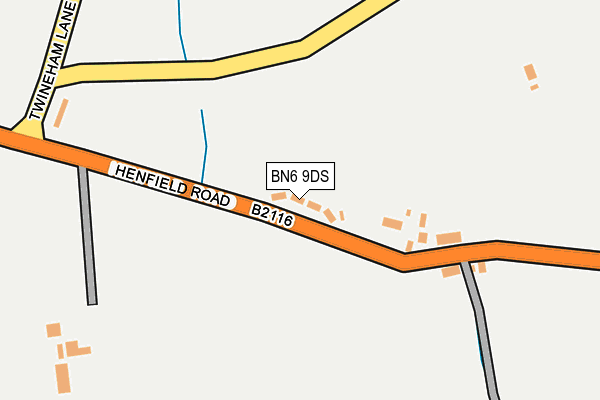 BN6 9DS map - OS OpenMap – Local (Ordnance Survey)