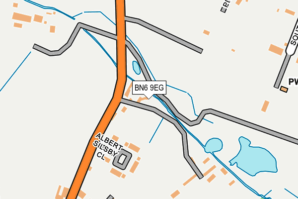 BN6 9EG map - OS OpenMap – Local (Ordnance Survey)