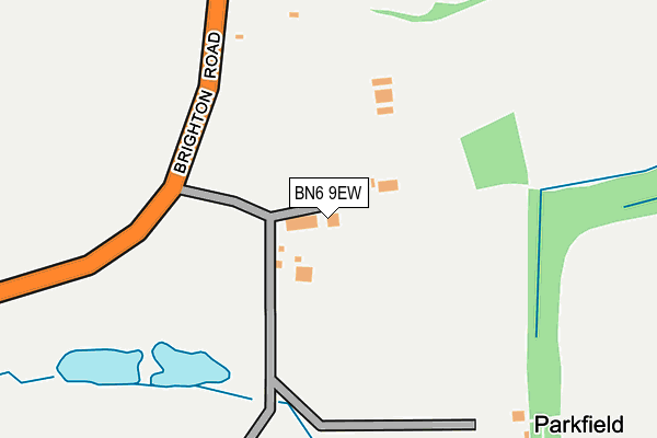 BN6 9EW map - OS OpenMap – Local (Ordnance Survey)
