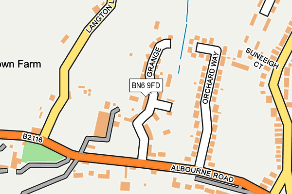 BN6 9FD map - OS OpenMap – Local (Ordnance Survey)