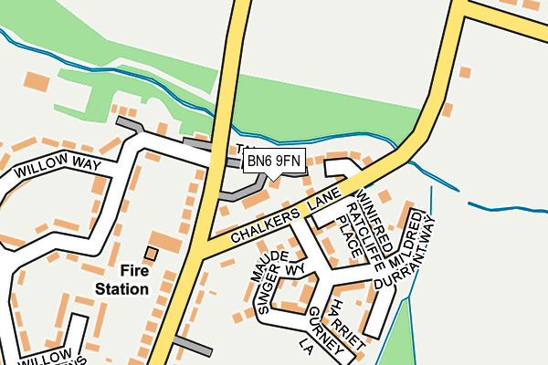 BN6 9FN map - OS OpenMap – Local (Ordnance Survey)