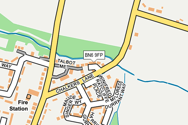 BN6 9FP map - OS OpenMap – Local (Ordnance Survey)