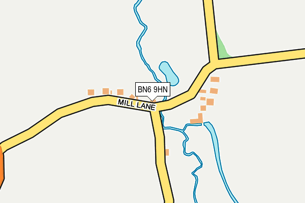 BN6 9HN map - OS OpenMap – Local (Ordnance Survey)