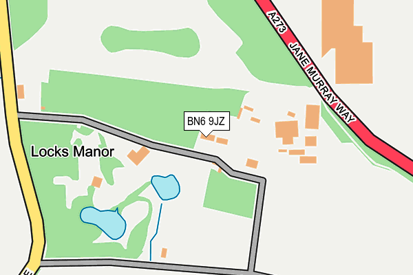 BN6 9JZ map - OS OpenMap – Local (Ordnance Survey)