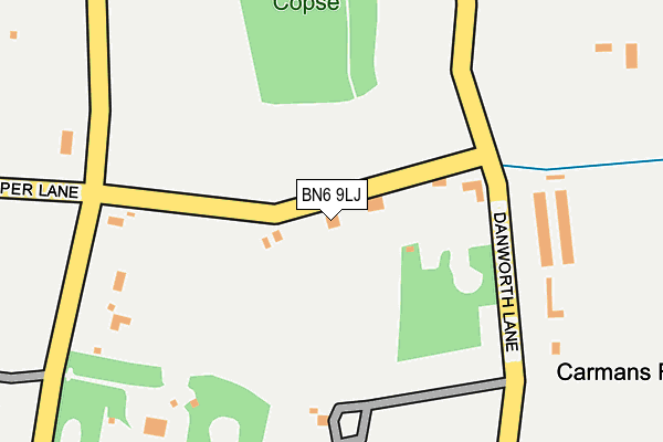 BN6 9LJ map - OS OpenMap – Local (Ordnance Survey)