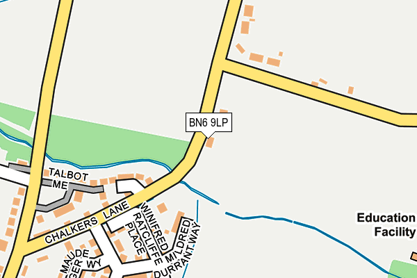 BN6 9LP map - OS OpenMap – Local (Ordnance Survey)