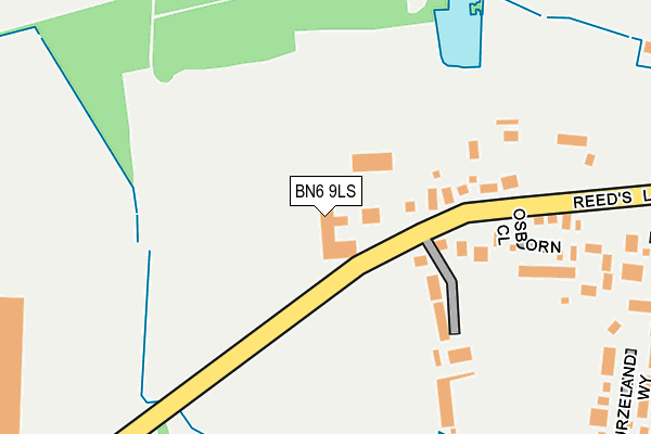 BN6 9LS map - OS OpenMap – Local (Ordnance Survey)