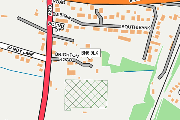 BN6 9LX map - OS OpenMap – Local (Ordnance Survey)