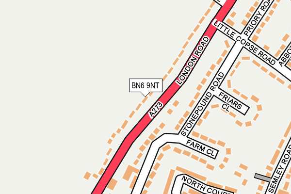 BN6 9NT map - OS OpenMap – Local (Ordnance Survey)