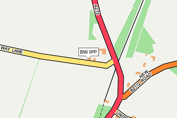 BN6 9PP map - OS OpenMap – Local (Ordnance Survey)