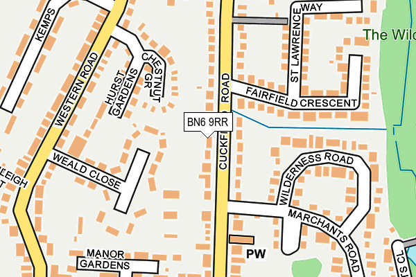 BN6 9RR map - OS OpenMap – Local (Ordnance Survey)