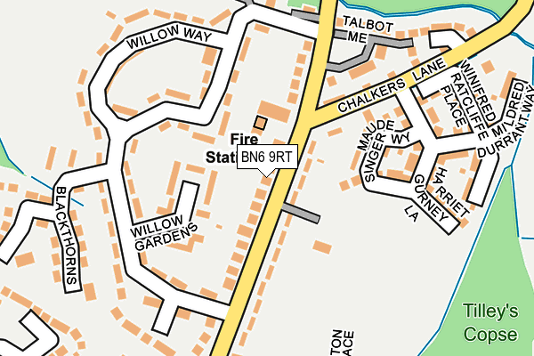 BN6 9RT map - OS OpenMap – Local (Ordnance Survey)