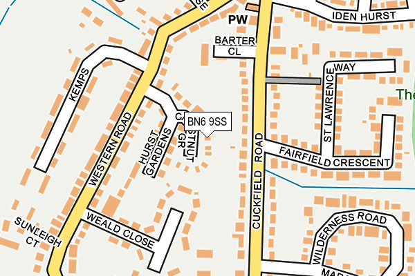 BN6 9SS map - OS OpenMap – Local (Ordnance Survey)