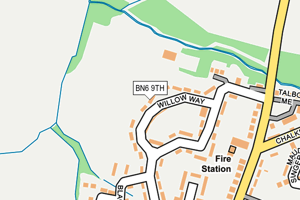 BN6 9TH map - OS OpenMap – Local (Ordnance Survey)